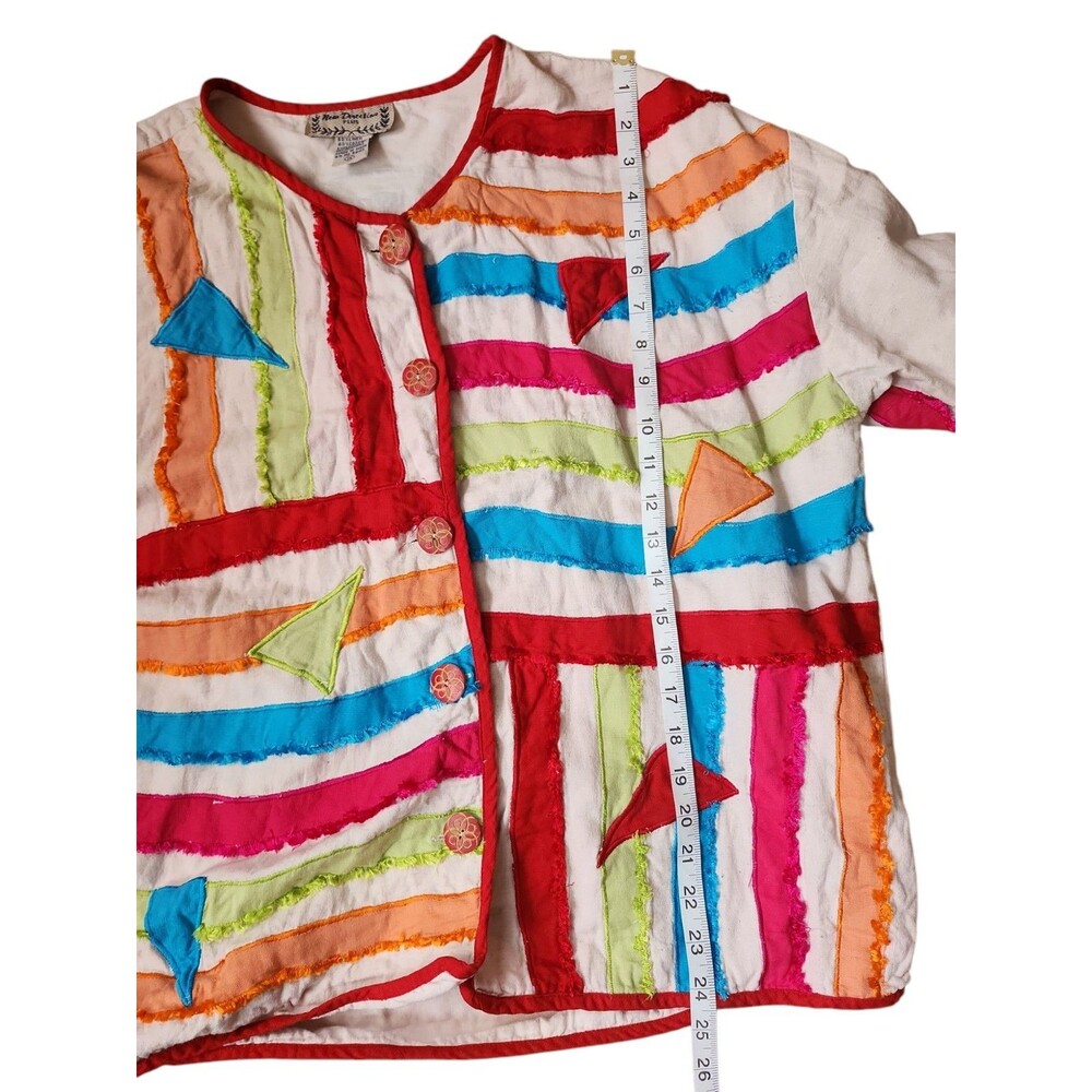 New Directions Plus Patchwork Jacket Womens 1x Li… - image 8